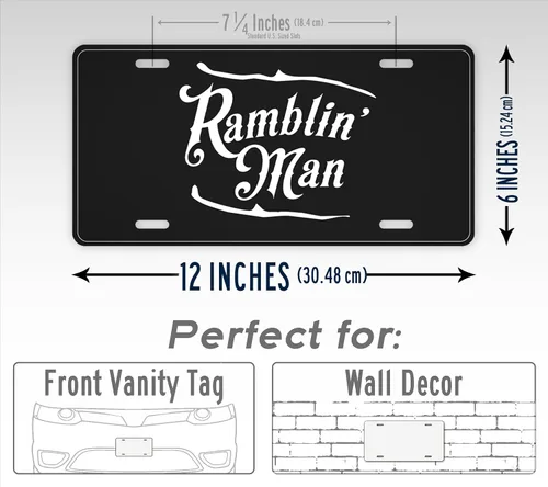 Miniatura 2 de Placa de matrícula de hombre Ramblin' con estilo vintage