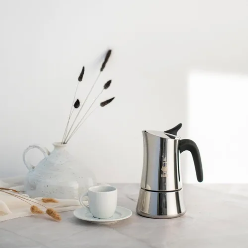 Miniatura 5 de Bialetti Moon Exclusive - Olla Moka de acero inoxidable de inducción, cafetera de estufa para espresso, cafetera italiana, 4 tomas de café expreso