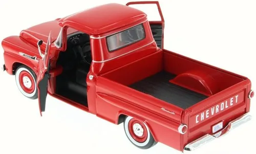 Miniatura 4 de Chevrolet 1958 Apache Fleetside Pickup Truck Rojo 1/24 por Motormax 79311