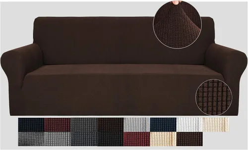 Miniatura 41 de JIVINER - Fundas de sofá de alta elasticidad para sofá de 3 cojines, funda de sofá extra grande de 1 pieza con parte inferior elástica