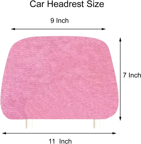 Miniatura 3 de ALLBrand Fundas universales para reposacabezas de asiento de automóvil, camión, con diamantes de imitación, color rosa, paquete de 2
