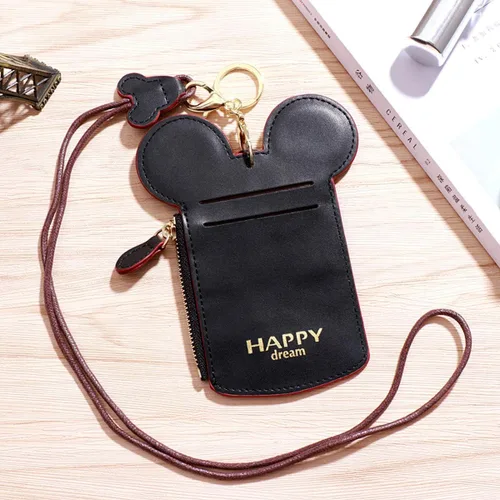 Miniatura 2 de Diizbee - Funda para tarjetas de identificación monedero con cordón para mujer