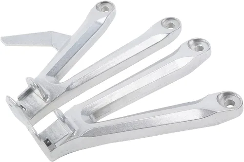 Miniatura 6 de TCT-MOTORPARTS Reposapiés del pasajero trasero Estriberas Soportes aptos para Honda CBR600RR 05-06 Plata
