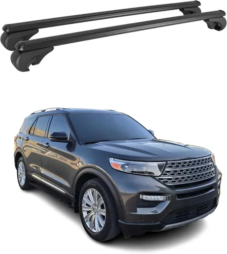 Miniatura 16 de OMAC Portaequipajes con cerradura para Ford Explorer Sport Trac 2001-10, antirrobo negro para viajes, kayak, canoa, surf, esquí, snowboard, camping