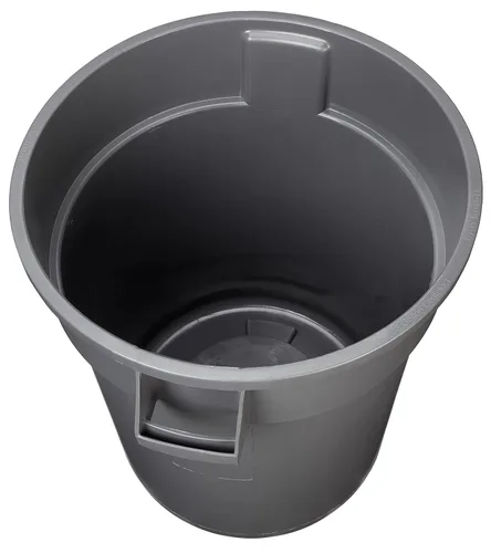 Miniatura 4 de AmazonCommercial - Cubo de basura redondo resistente de 32 galones, gris, paquete de 2