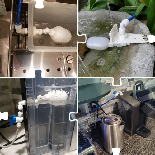 Miniatura 4 de Kit de válvula flotante de tubo de 1/4 pulgada para sistema de ósmosis inversa de agua RO, válvula flotante de bola de filtro de agua, válvula
