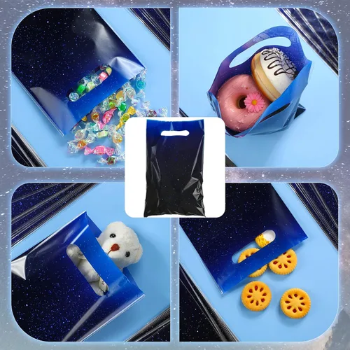 Miniatura 3 de Zonon Paquete de 50 bolsas para recuerdos de fiesta de galaxia, suministros de galaxia, suministros para el espacio exterior, bolsas de regalo