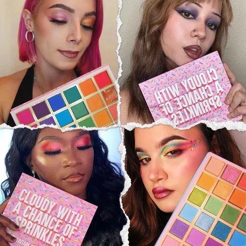 Miniatura 4 de Tintark - Paleta de maquillaje de 30 colores para sombras de ojos, con sombras de ojos mate, metálicas, brillantes, perladas y de brillo arcoíris