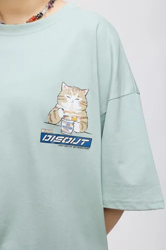 Miniatura 6 de Vamtac Mens Oversized Dog Cat Graphic Tees Harajuku Shirt Casual Summer Tops Streetwear Aesthetic T-Shirt Unisex