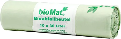 Miniatura 21 de bioMat Bolsas de basura compostables de 2.6 galones, 125 unidades, bolsas de basura pequeñas y planas para cocina, con certificación BPI, CMA y OK
