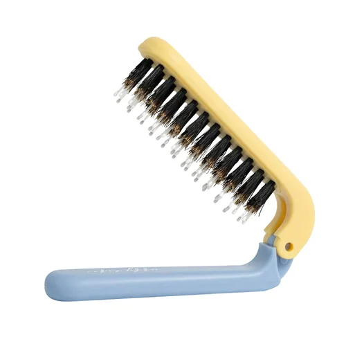 Miniatura 8 de Uffy MiniPop - Cepillo de viaje para el cabello, mini cerdas de jabalí plegables para mujeres, hombres y niños, peine compacto apto para niños