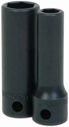 Miniatura 23 de Williams JHW12M-607 SUPERTORQUE - Enchufe de 6 puntos de impacto profundo de 3/8 pulgadas, tamaño de 0.276 in, acabado industrial negro, diseñado