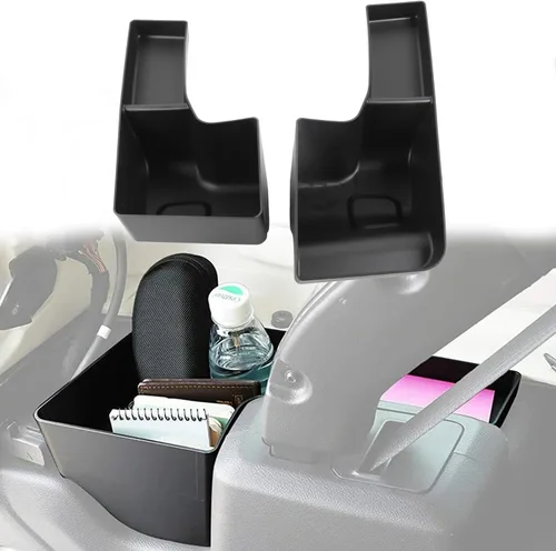 Miniatura 10 de YOCTM Organizador de consola central para Jeep Wrangler JL Gladiator JT 2018 2019 2020 2021 2022 Bandeja Insertar reposabrazos Caja de Organizador