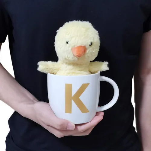 Miniatura 3 de ZaH Taza de café de 16 onzas, taza de cerámica del alfabeto ABC para mujeres, hombres, niños y niñas, decoración del hogar, taza inicial A-Z (A)