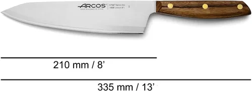 Miniatura 5 de Arcos Nordika Series - Juego de cuchillos profesionales de 3 piezas, cuchillas de acero inoxidable de nitrum de alta precisión, certificado FSC.
