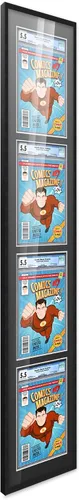 Miniatura 123 de Marco de cómic con paspartú para 8 CGC, CBCS o PGX Graded Comics - Marco de cómic blanco para cómics de 8.125 x 13 pulgadas Marco blanco