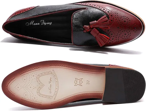 Miniatura 4 de Mona Flying - Mocasines de cuero planos informales para mujer
