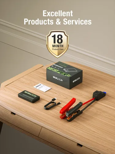 Miniatura 7 de YESPER Arrancador portátil, Arrancador de motocicleta de pico de 1500A, Caja de arranque para arrancador portátil de auto, Paquete de refuerzo