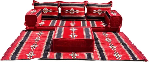 Miniatura 7 de Sofá de piso modular hecho a mano arabicsofa – Asiento oriental Majlis con cojines de respaldo