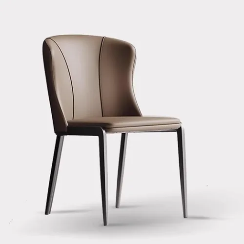 Miniatura 12 de Juego de sillas de comedor de 1/2/4, sillas laterales de cocina tapizadas de cuero, silla de comedor con patas de metal, silla de negociación sin