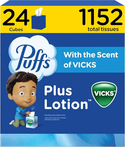 Miniatura 14 de Puffs Plus Loción con pañuelos faciales Vicks, 4 cajas, 48 pañuelos por caja (192 pañuelos)