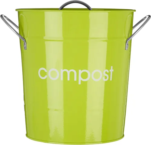 Miniatura 8 de Premier Housewares Contenedor de compostaje morado para compostaje, de acero para cocina, jardín, compostaje, para exteriores, de zinc, para jardín