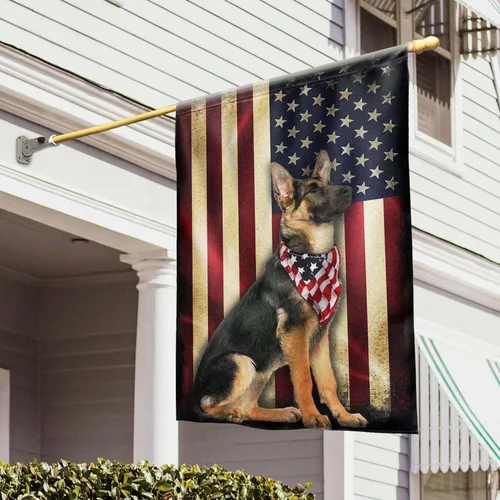 Miniatura 8 de FLAGWIX Banderas de perro patriota americano, bandera de perro labrador retriever de doble cara, decoración para el hogar, exterior, bandera