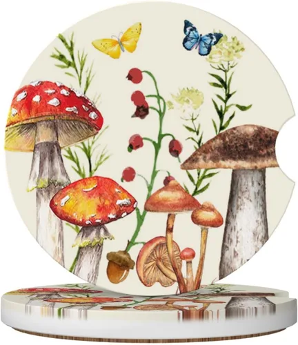 Miniatura 9 de Posavasos de automóvil con lazo rosa para portavasos de cerámica absorbente, paquete de 2 unidades, accesorios antideslizantes