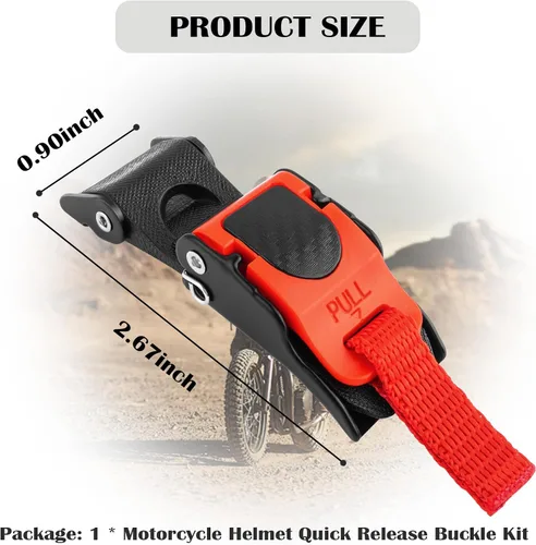 Miniatura 2 de Kit de hebilla de liberación rápida para casco de motocicleta, correa de casco de motocicleta de acero inoxidable, accesorios universales para casco