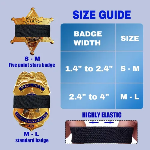 Miniatura 2 de CREATRILL Paquete de 30 bandas de luto de policía de rayas de banda de policía, escudo de guardia de honor, correas para insignias de 2.4 a 4