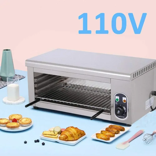 Miniatura 8 de TFCFL Salamander - Parrilla para encimera, 2000 W, triturador de queso eléctrico de 2000 W, asador de queso montado en la pared, encimera