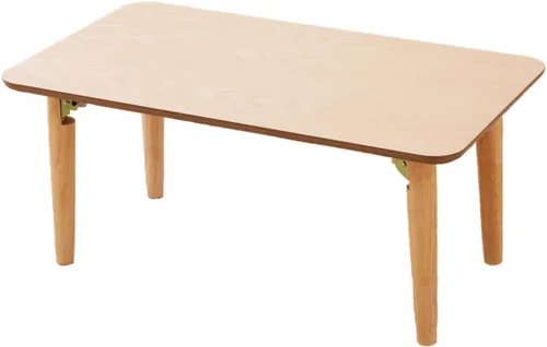 Miniatura 11 de EMOOR Mesa auxiliar plegable de madera rectangular pequeña (17.7 x 23.6 pulgadas), color blanco, mesa baja para sentarse en el suelo, espacio