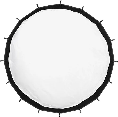 Miniatura 6 de Fotodiox EZ-Pro DLX - Plato de belleza plegable de 32 pulgadas y caja de luz con inserto Bowens y rejilla, interior reflectante plateado y placa