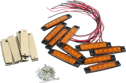 Miniatura 9 de KEING Paquete de 30 indicadores LED sellados de 3.8 pulgadas, impermeables, ámbar/rojo/blanco, 6 indicadores de marcador, lámparas de liquidación