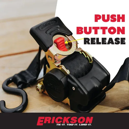 Miniatura 9 de Erickson 34416 Pro Series Correa, amarra de trinquete retráctil, negra, de 2 pulgadas x 10 pies