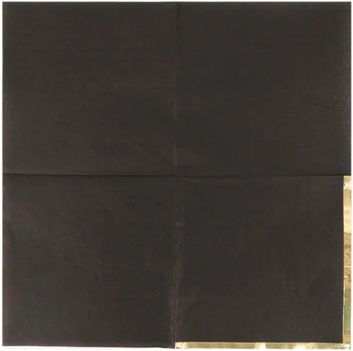 Miniatura 7 de Efavormart - Paquete de 50 servilletas de papel para fiestas, 2 capas, color negro suave con borde de lámina dorada, servilletas de cóctel para cenas