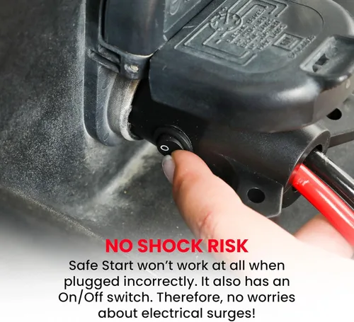 Miniatura 3 de Safe Start Cable de puente Cables de puente resistentes para camiones, SUV Arrancador de auto rescate Conexión rápida, luces integradas