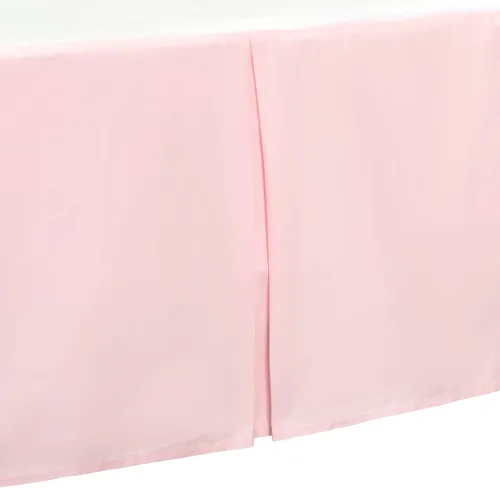 Miniatura 7 de EVERYDAY KIDS Falda plisada para cuna, color rosa claro; falda de cama de cuna de 100% algodón natural para bebés, niños y niñas; volantes para cuna