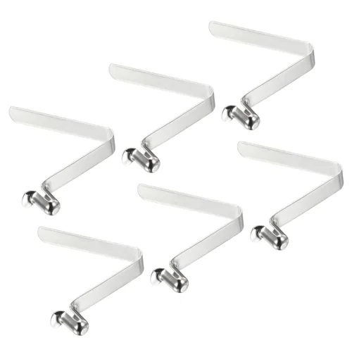 Miniatura 24 de PATIKIL Broches de paleta de kayak de 0.197 x 0.118 in, paquete de 6 clips de acero en forma de V de un solo pasador, clips de resorte, tubo
