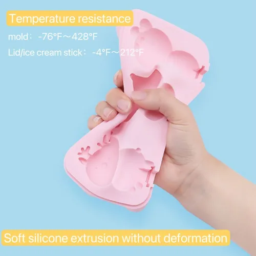 Miniatura 4 de Juego de 3 moldes de silicona para cubitos de hielo para niños pequeños y niños, bandeja de hielo de grado alimenticio sin BPA, molde casero para 3