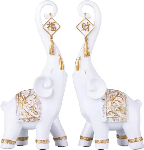 Miniatura 11 de DOVDOV Estatua de elefante, elefante azul, decoración del hogar, estatua de elefante de buena suerte, decoración para el hogar, regalo de elefante