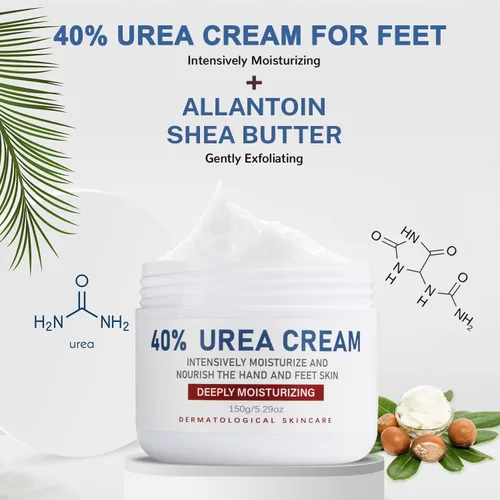 Miniatura 2 de Crema de urea, loción 40% para el cuidado de los pies para talones agrietados, talones agrietados, super, áspero, pies secos y callosos, suaviza