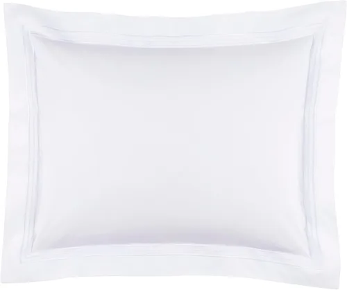 Miniatura 2 de Pine Cone Hill Funda de Almohada Trio Blanca, tamaño euro, Patrón de Rayas Blancas Blanco