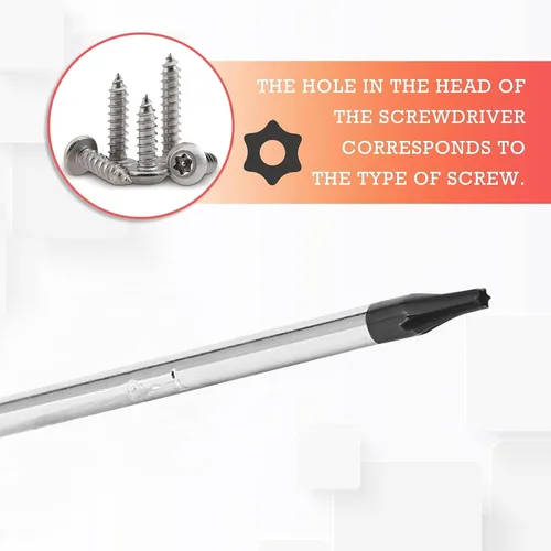 Miniatura 3 de Bonsicoky Destornillador Torx T6 con Punta Magnética y Empuñadura de Plástico, Destornillador Torx para Reparación de Computadoras