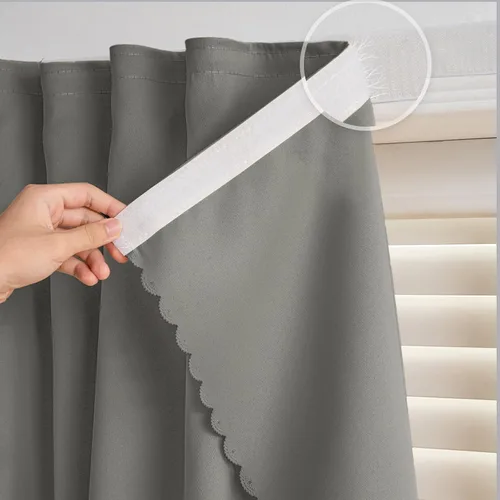 Miniatura 23 de Cortinas autoadhesivas, sin taladrar, sin varilla, cortinas opacas fáciles de instalar para persianas de ventana, dormitorio