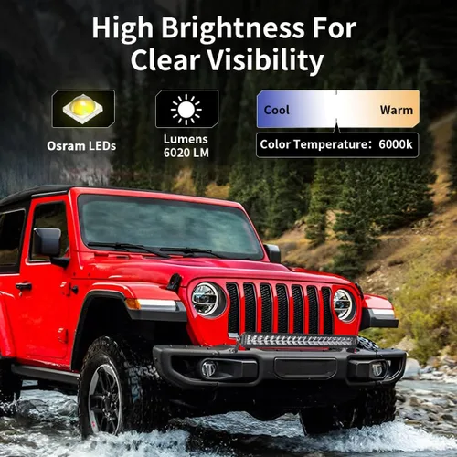 Miniatura 2 de LASFIT Barra de luz LED de 22 pulgadas, impermeable IP67, luz todoterreno puntual y de inundación para Wrangler/Camry/Accord/Ranger/Explorer/ATV
