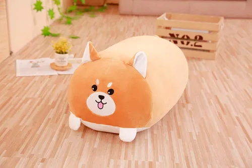 Miniatura 2 de Almohada de peluche Shiba Inu de 8 pulgadas de largo para abrazar, almohada de peluche, regalo de anime abrazable para niños y amantes