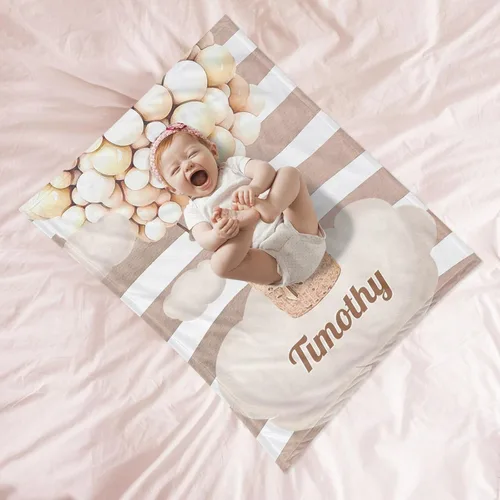 Miniatura 4 de Manta personalizada con nombre, manta para recién nacido, regalos personalizados para mujeres/niños, manta de sublimación para niños, manta