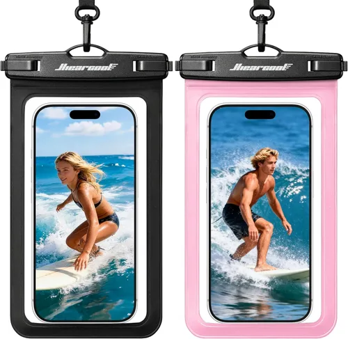 Miniatura 17 de Hiearcool Funda impermeable para iPhone, Bolsa impermeable para teléfono, Artículos esenciales de viaje, Accesorios de crucero, Imperdibles - 4 negro