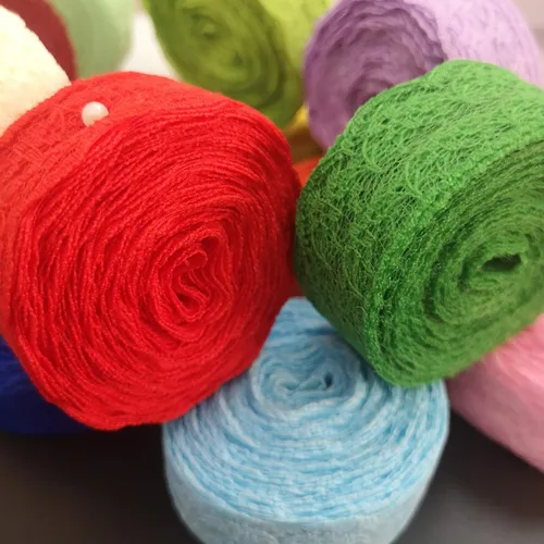 Miniatura 4 de 20 rollos de cinta de encaje de tela con patrón floral de color mixto de 200 yardas